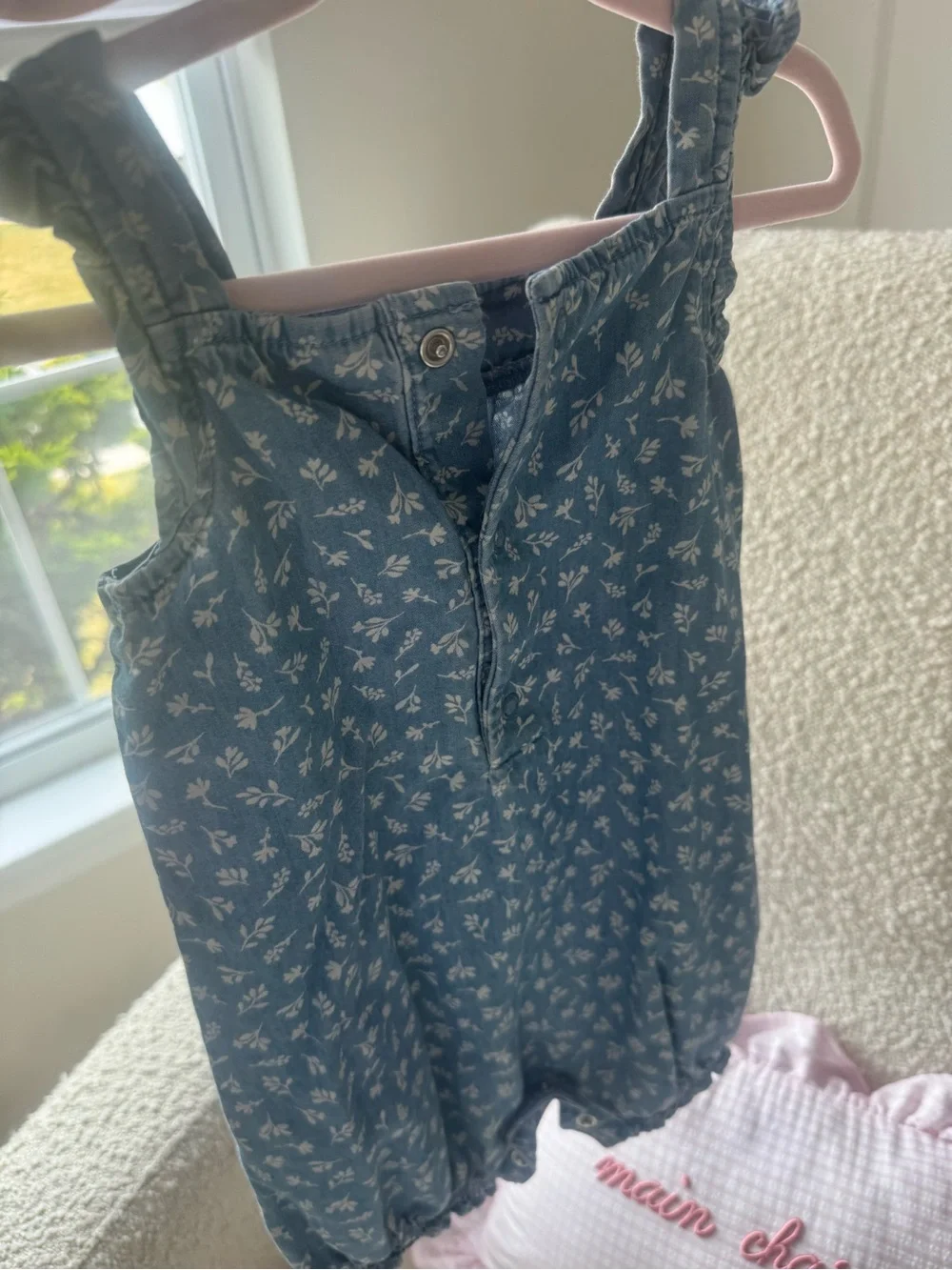 Carter's Blue Floral One-Piece Bodysuit
